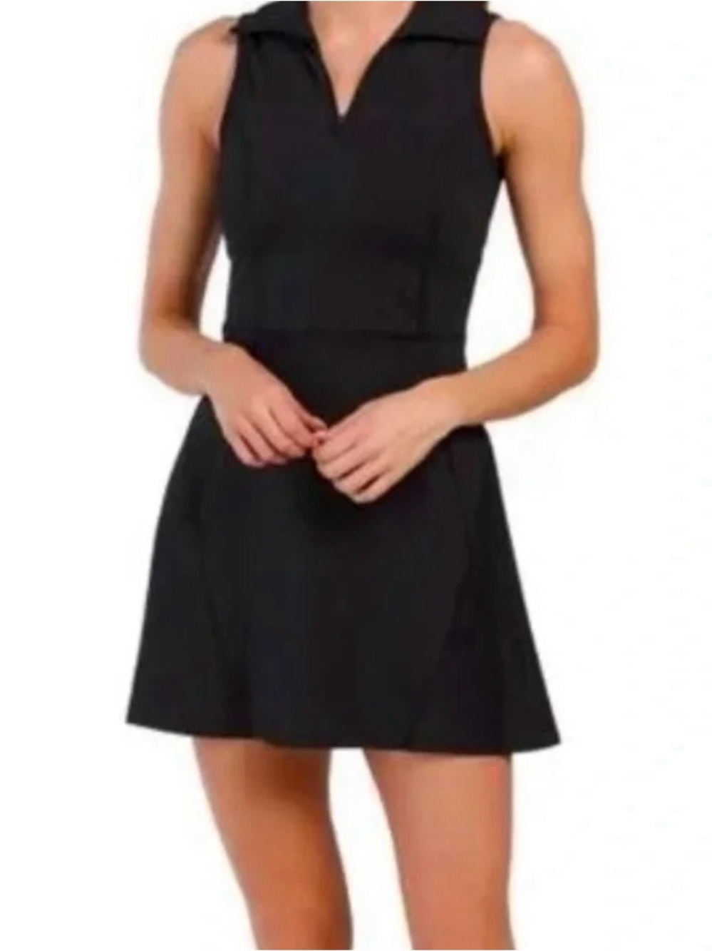 Sincerly Jules Sleeveless Black Tennis Dress